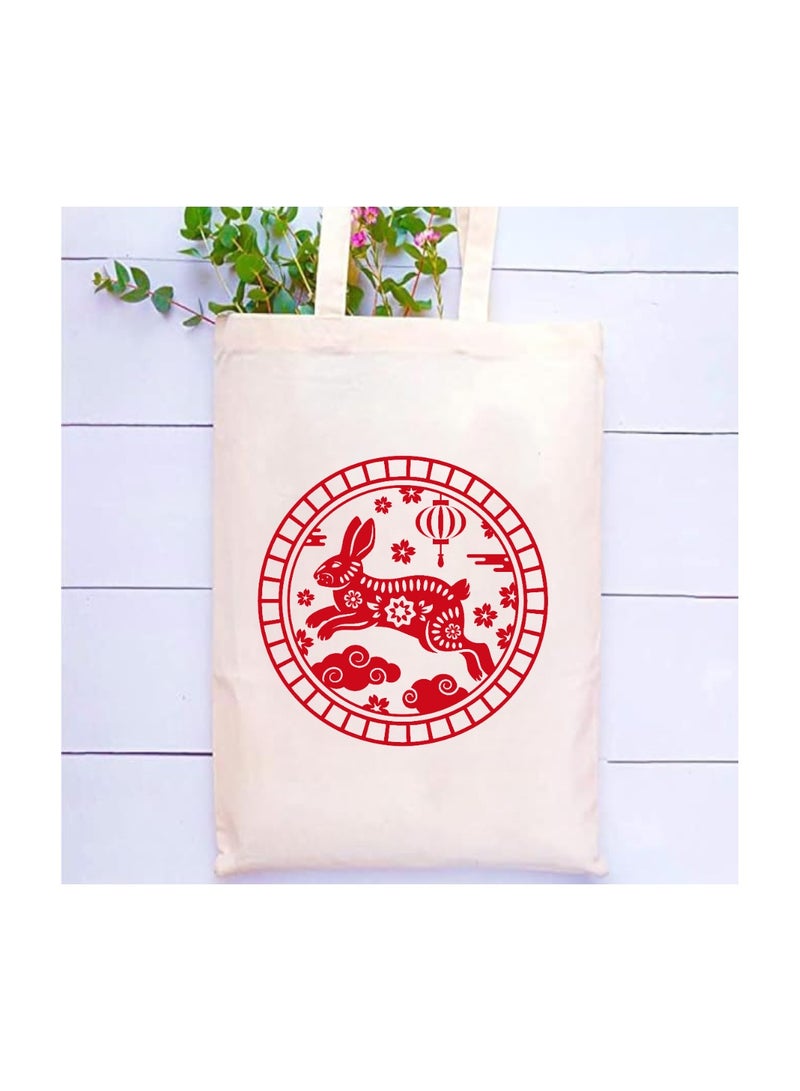 PRINTSHOP4ME Chinese Zodiac Symbols Cotton Bag-Eco-Friendly Canvas Cotton Tote Bag With Printed For Women-Reusable  Bag,Party Gift Idea,Cotton Gift Bag-Perfect For School,Office - Image 5