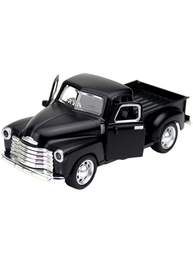 Vintage Truck Toy 1:32 Alloy Car Model, Metal Classic Cars Model, Pickup Truck Alloy Vintage Collectible Toy Car, Metal Vehicle with Movable Wheels Handcrafted Car  Children Gift Collectible (Black)  - Image 1