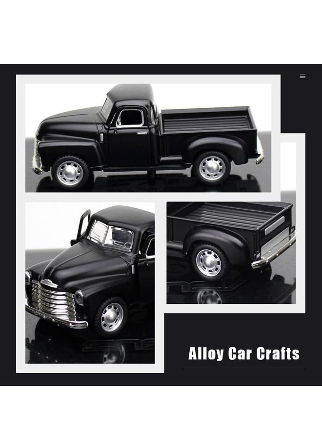 Vintage Truck Toy 1:32 Alloy Car Model, Metal Classic Cars Model, Pickup Truck Alloy Vintage Collectible Toy Car, Metal Vehicle with Movable Wheels Handcrafted Car  Children Gift Collectible (Black)  - Image 5