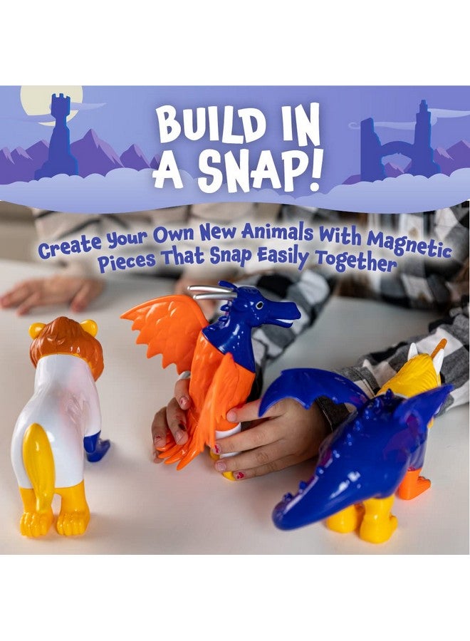 POPULAR PLAYTHINGS Magnetic Mix or Match Mythical Kingdom Toy Play Set, 15 Pieces - Image 3