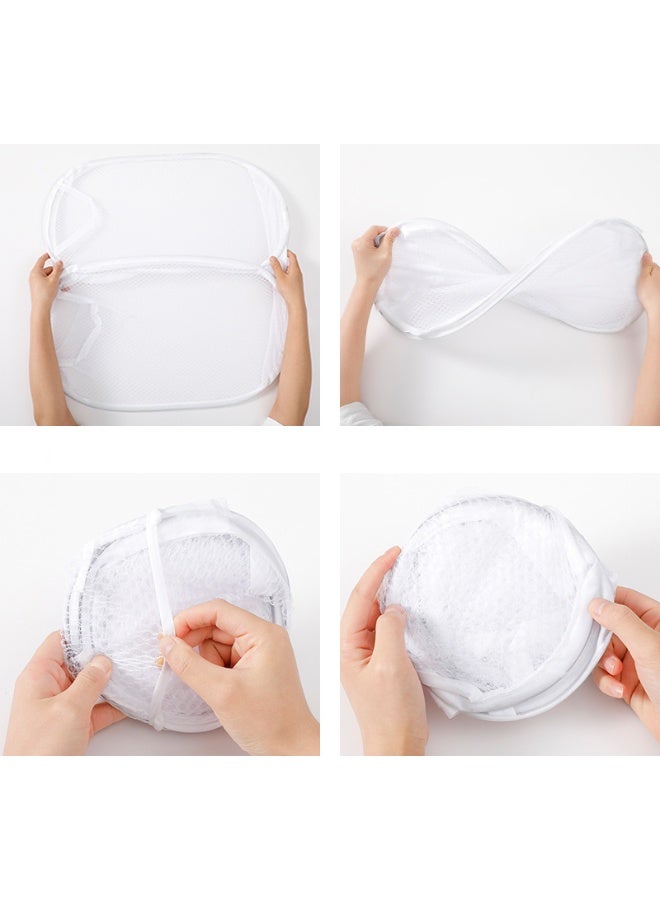 Pop Up Hamper,Mesh Foldable Mesh Laundry Basket for Home, Dorm, Travel & Storage - Image 4