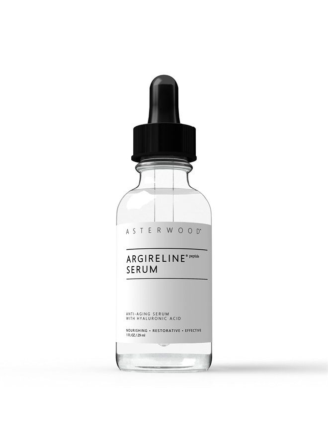 Asterwood Naturals Asterwood Argireline Peptide w/Hyaluronic Acid Serum Face Care, Anti Wrinkle Face Serum, Dark Spot Remover & Face Brightening Serum, Facial Skin Care Products, 1 oz Glass Bottle - Image 1