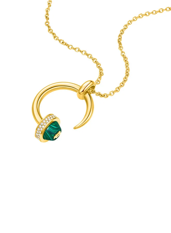 POLICE Necklace For Women Gold Plating With MalachitePEJLN0001501