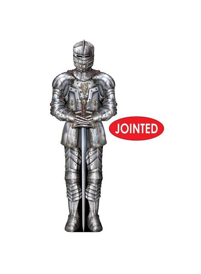 Beistle Knight Suit of Armor Photo Prop Backdrop, 6' Tall, Set of 2 - Medieval Themed Party Decoration, Cut Out Fantasy Decor - Image 4