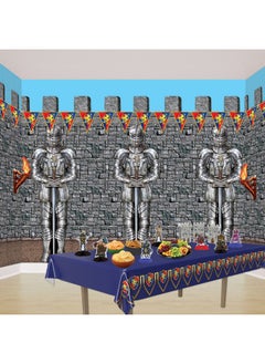 Beistle Beistle Knight Suit of Armor Photo Prop Backdrop, 6' Tall, Set of 2 - Medieval Themed Party Decoration, Cut Out Fantasy Decor  - Image 5