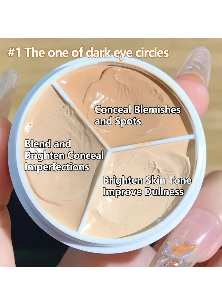 Waterproof Concealer Covers Acne Marks Dark Circles Long-lasting Foundation Cream Gentle & Flawless 3-Color Concealer Palette Cream Cosmetics Contain Plant Squalane - pzsku/Z4E203EB12FF17AF0792CZ/45/_/1733309732/44c438eb-84b6-4bca-97c3-c8f0aaab5156