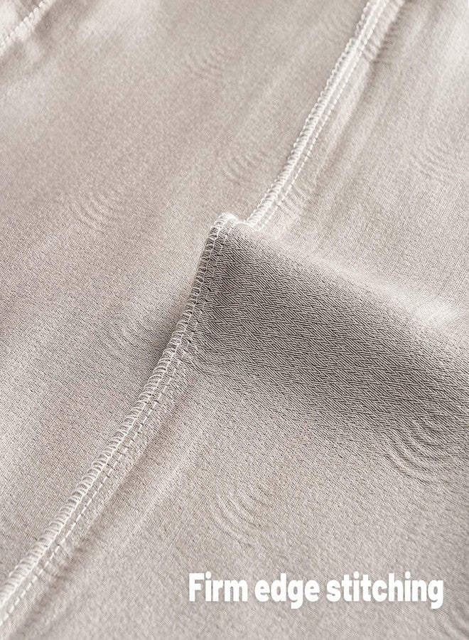 FUTEI Beige Chenille Decorative Throw Pillow Covers 18x18 Inch Set of 2,Soft Cozy Striped Geometric Patterns Cushion Case,Modern Home Decor for Couch Bed Living Room - Image 4
