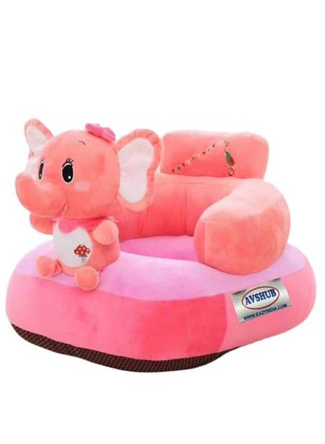 AVSHUB Soft Plush Cushion Baby Sofa Seat Or Rocking Chair for Kids | Toddlers Training Seat Sitting Sofa Chair | (Use for 0 to 2 Years) (Elphnt Pink)  - Image 1