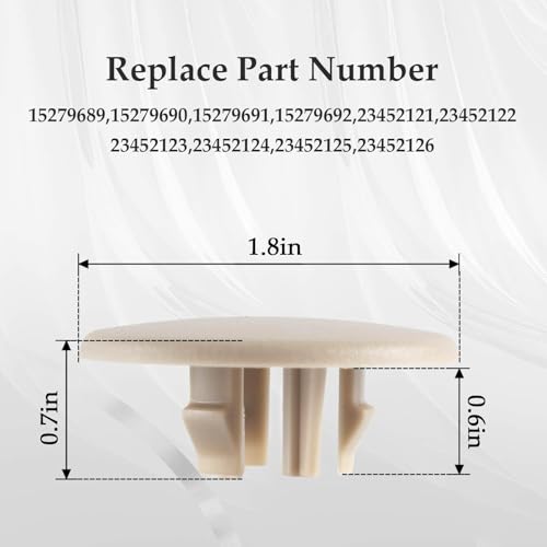 HIMARKLIF Armrest Cap Cover Fit for Chevy Tahoe Suburban 2007-14 GMC Yukon Denali Cadillac 2007-2019 Escalade,Armrest Handle Trim Bolt Rear Seat Cover Cap Replace# 15279689(Beige,2PCS) - Image 4