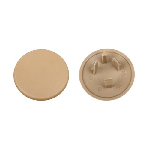 HIMARKLIF Armrest Cap Cover Fit for Chevy Tahoe Suburban 2007-14 GMC Yukon Denali Cadillac 2007-2019 Escalade,Armrest Handle Trim Bolt Rear Seat Cover Cap Replace# 15279689(Beige,2PCS) - Image 1