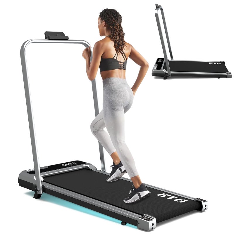 ETG Compact Home Treadmill with LED Display, 0.65 HP Quiet Motor, 2-Level Manual Incline, 1–10 km/h Speed, 100 kg Load Capacity for Walking & Jogging - Image 1