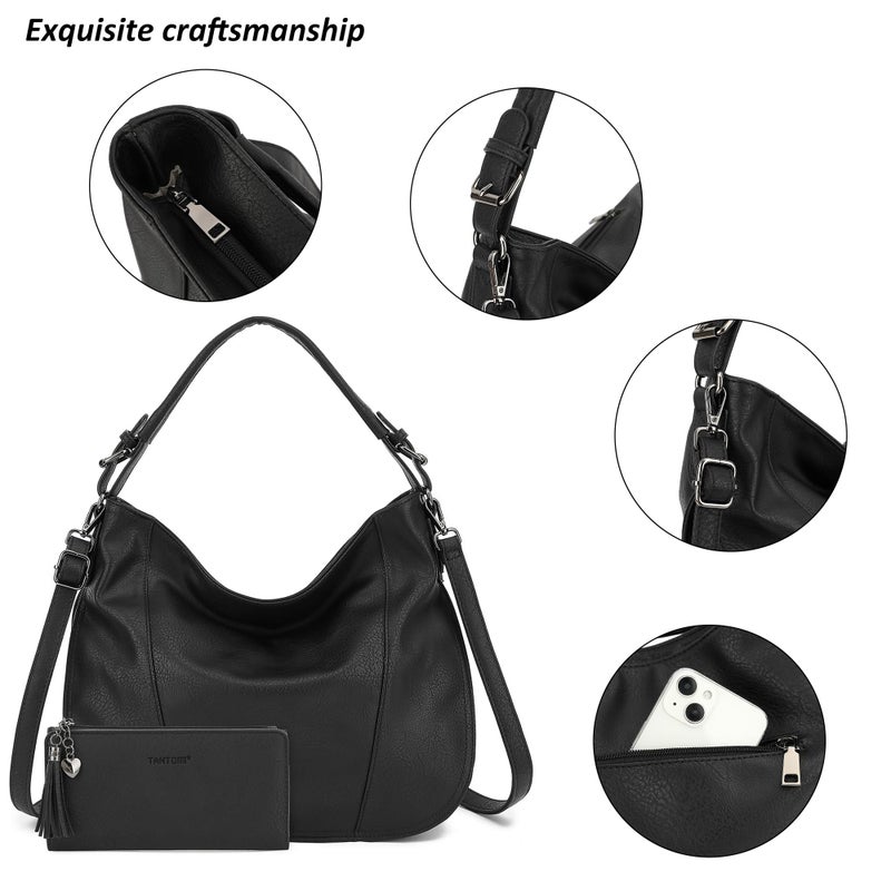TANTOMI Hobo Bags Purses for Women, Women's Crossbody Handbags and Shoulder Bag, Multi-Pocket Large Hobo Purse - Image 5