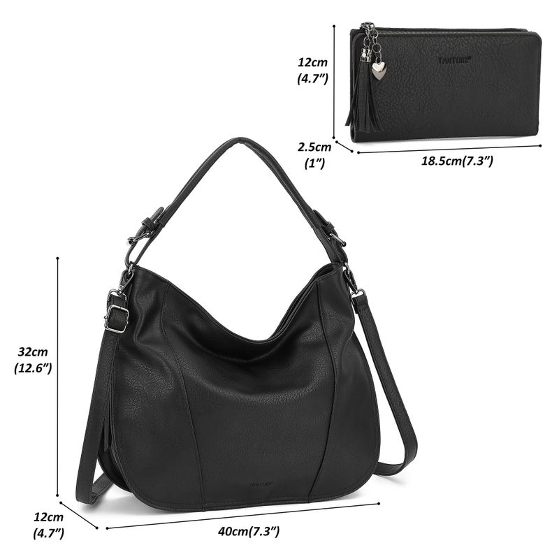 TANTOMI Hobo Bags Purses for Women, Women's Crossbody Handbags and Shoulder Bag, Multi-Pocket Large Hobo Purse - Image 4