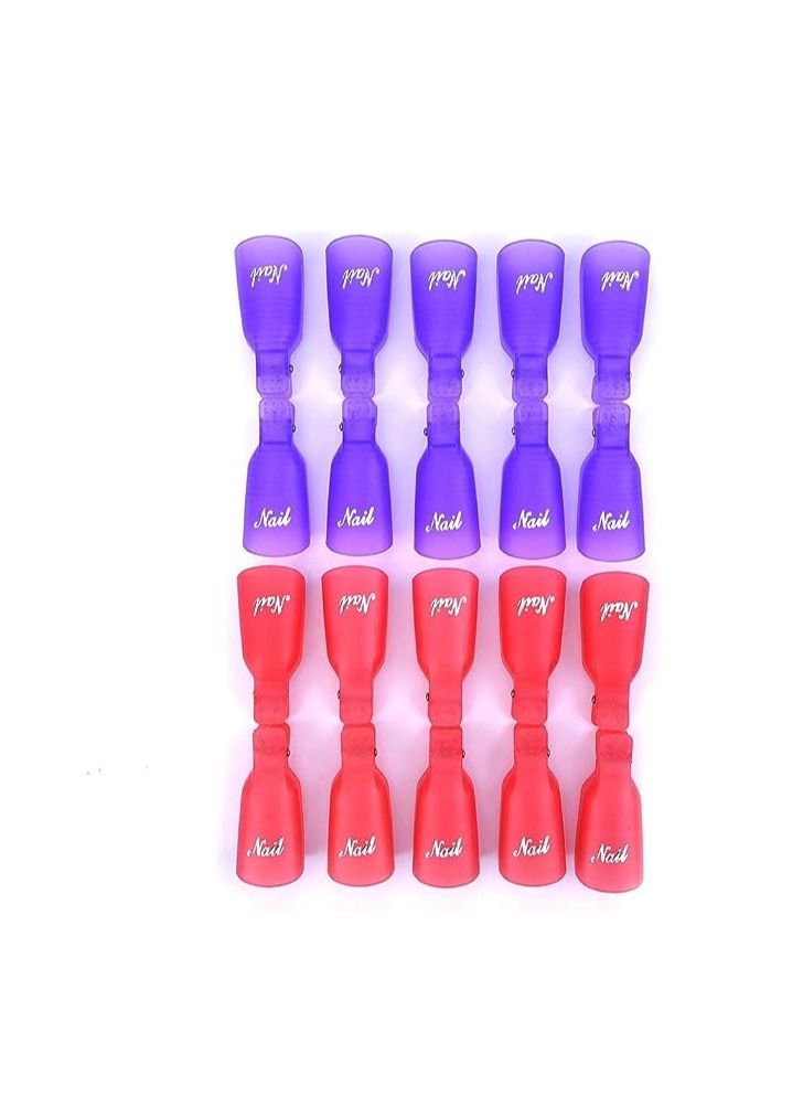 ORiTi ORiTi Acrylic Nail Art Soak Off Clips Caps UV Gel Nail Polish Remover Wrap Tool, 20 Pieces  - Image 3