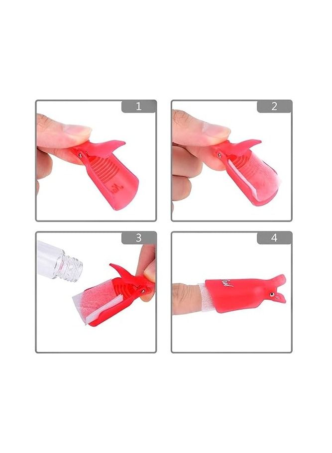 ORiTi ORiTi Acrylic Nail Art Soak Off Clips Caps UV Gel Nail Polish Remover Wrap Tool, 20 Pieces  - Image 4