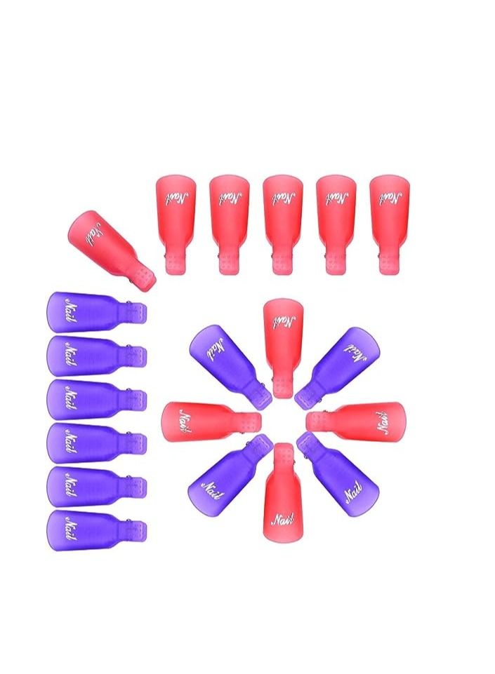 ORiTi ORiTi Acrylic Nail Art Soak Off Clips Caps UV Gel Nail Polish Remover Wrap Tool, 20 Pieces  - Image 2