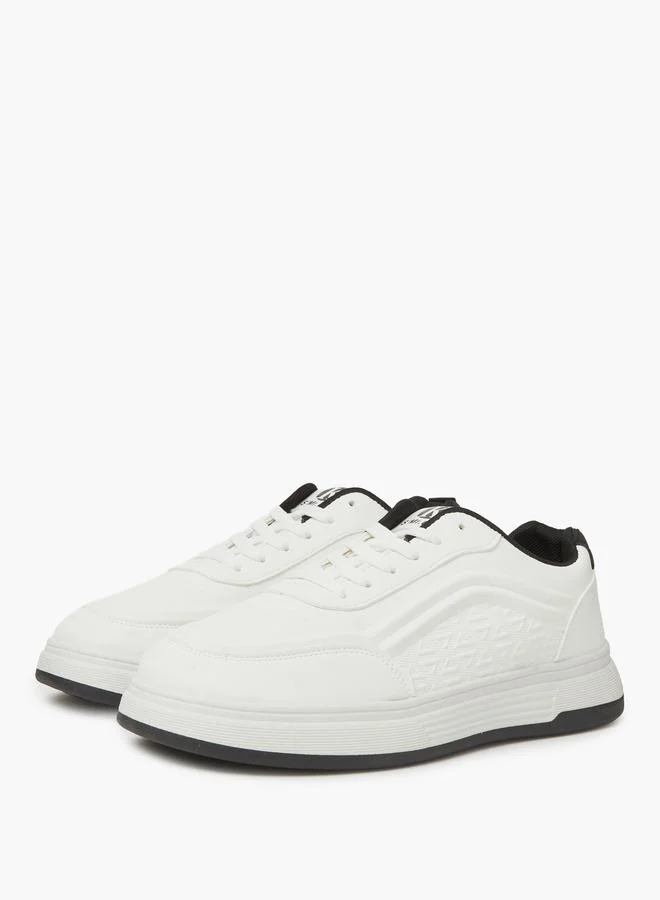 Styli White Lace-Up Urban Sports Sneakers