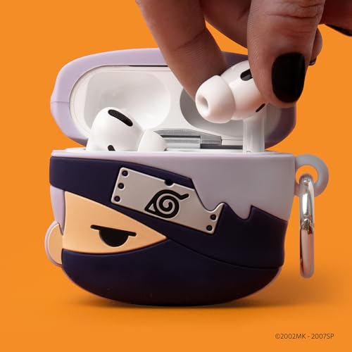 iFace Naruto Shippuden Anime Figure Case [ Compatible with AirPods Pro 1/Pro 2, Not for Pro 3] – Silicone Protective Cover [Carabiner Clip Included] [Wireless Charging Capable] – Kakashi - Image 4