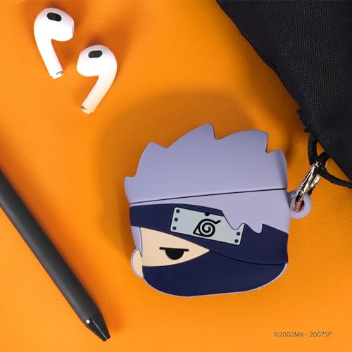 iFace Naruto Shippuden Anime Figure Case [ Compatible with AirPods Pro 1/Pro 2, Not for Pro 3] – Silicone Protective Cover [Carabiner Clip Included] [Wireless Charging Capable] – Kakashi - Image 5