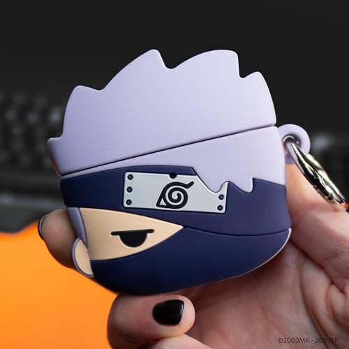 iFace Naruto Shippuden Anime Figure Case [ Compatible with AirPods Pro 1/Pro 2, Not for Pro 3] – Silicone Protective Cover [Carabiner Clip Included] [Wireless Charging Capable] – Kakashi - Image 3