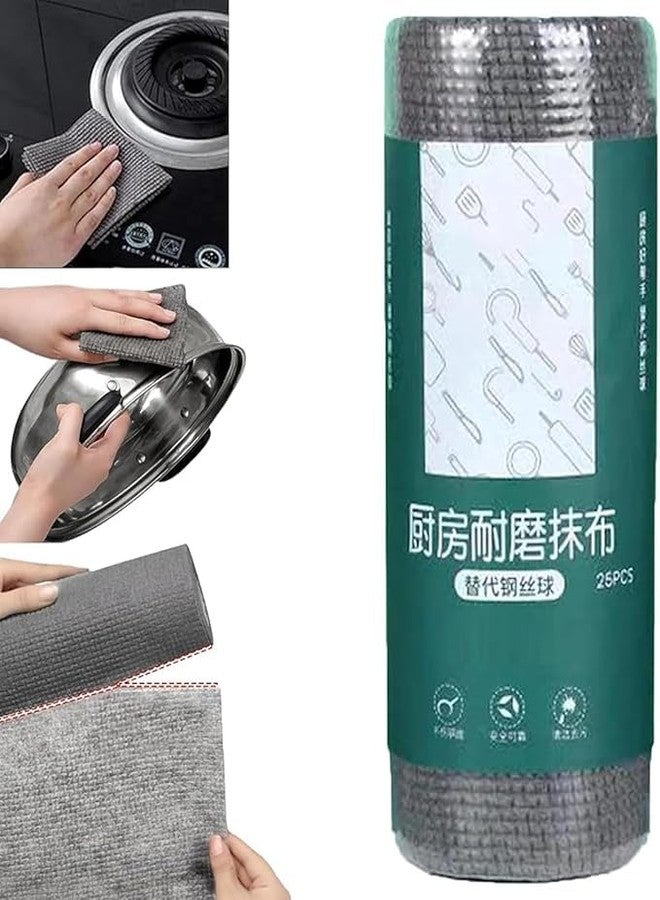 MYSELF Kitchen Cleaning Wipes and Towels, Durable Scrubbing Cloth, 25 Count Roll - Image 3