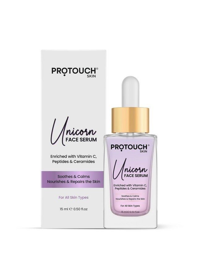 ProTouch Unicorn Face Serum - Clear Glow With Niacinamide, Vitamin C, Peptides, And Ceramides | Reduces Dullness, Hydrates & Repairs Skin | Soothes, Nourishes | For All Skin Types | 15 Ml - Image 1