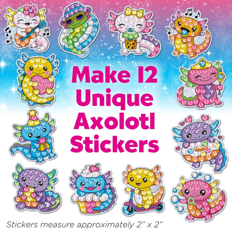 Creativity for Kids Big Gem Diamond Painting Kit: Axolotl Stickers & Suncatcher Kit - Boys and Girls Art & Craft, Axolotl Toys and Gifts for Kids (Ages 6+) - Image 5