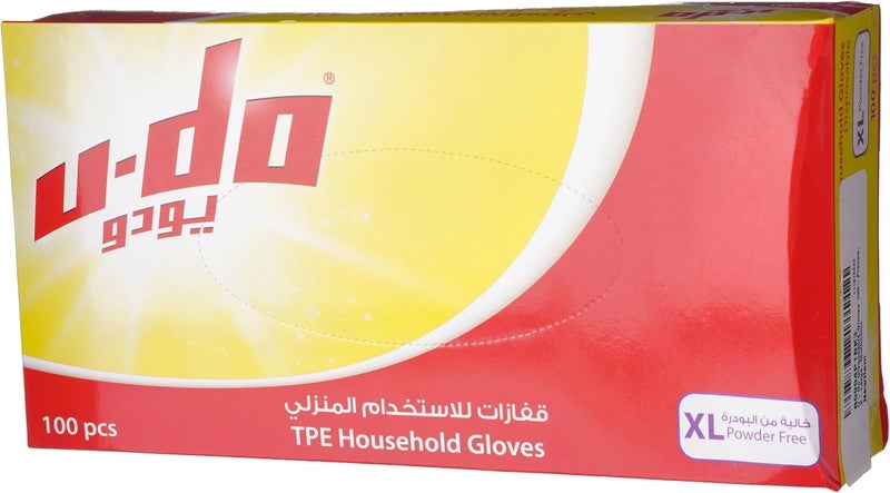 يو-دو قفازات U-Do للاستخدام لمرة واحدة 100 قطعة، حجم كبير جدًا، متعددة الألوان - Image 1