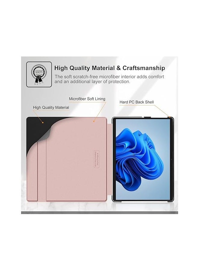 فينتي جراب حماية صلب ورفيع بتصميم كيبورد مناسب للكتابة من فينتاي لجهاز مايكروسوفت سيرفس برو 8 13 بوصة اصدار 2021 رخامي لامع جلد صناعي Cرفس ومايكروسوفت لمايكروسوفت - Image 3