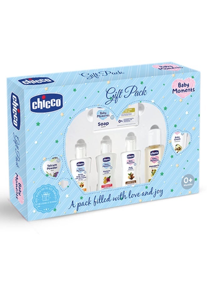 Chicco Baby Moments Caring Set Blue, Gift Set for Babies, 0m+ - Image 1