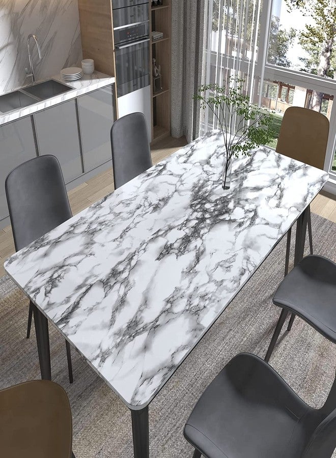 VOLEAAR Glossy Black and White Marble Contact Paper 35 x 196 Inches Peel and Stick Wallpaper Vinyl Film Self Adhesive Removable Waterproof Wall Paper for Cabinet Countertop Kitchen Bathroom - Image 5