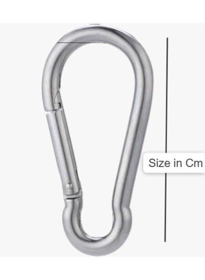 MY SOUQ Pack of 2 Heavy Duty M4 Stainless Steel Snap Hook Carabiner 4cm for Keychain, Camping, and Outdoor Gear - Image 2