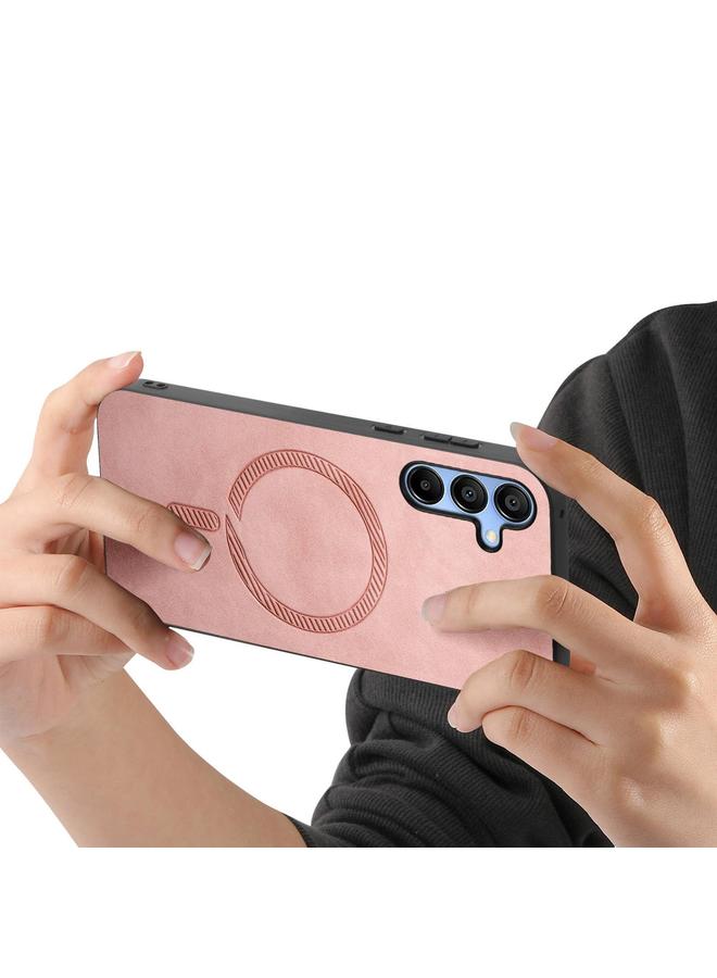 erorex Case For Samsung Galaxy A16 Solid Color Retro Magsafe PU Back Cover Phone Case - Image 3