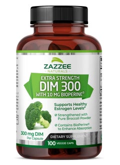 Vegan and Non GMO BioPerine DIM Pure Organic Broccoli Extract 100 Count