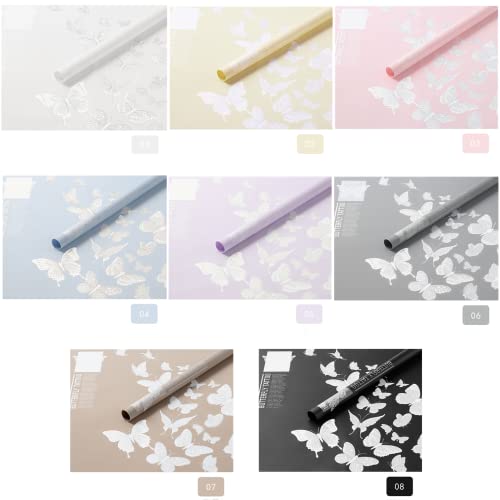 Maomoto 40 Sheet Flower Wrapping Paper with Butterflies Matte Floral Wrapping Paper translucent Waterproof Flower Bouquet Wrapping Paper Sheets Korean Style Wrapping Paper for DIY Craft Gift Wrap - Image 4
