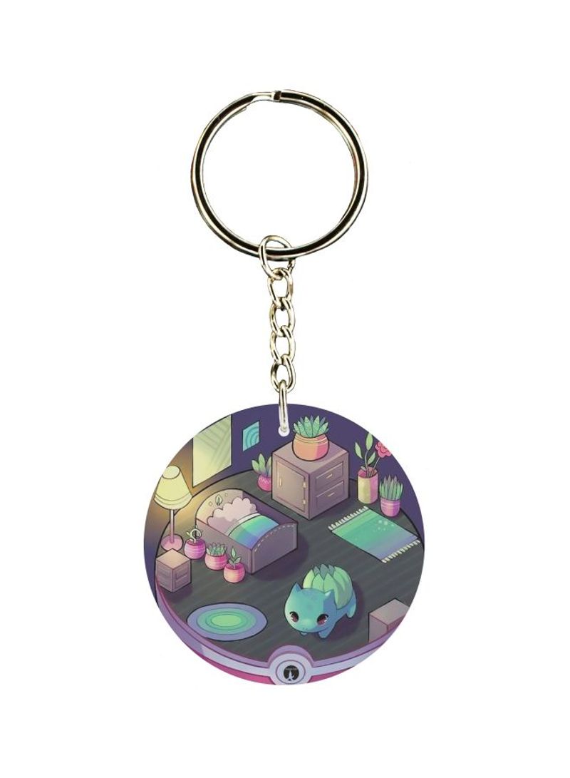 Single Sided Printed Keychain