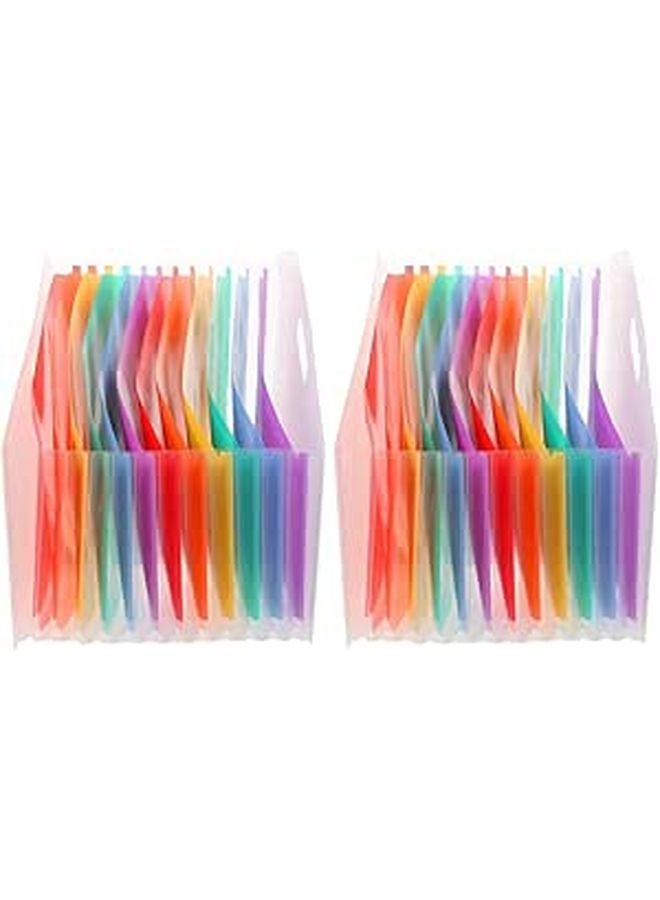 COHEALI 2pcs A4 Accordion File Folder Organizer Diagonal Expandable Standing Storage - Image 1