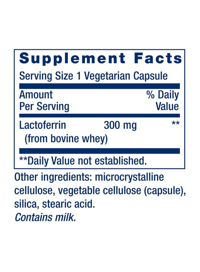 لايف إكستنشن كبسولات لاكتوفيرين من لايف إكستنشن، استجابة مناعية صحية، دعم الجهاز الهضمي، صحة البصر، خالية من الغلوتين، غير معدلة وراثيًا، كبسولة واحدة يوميًا، نباتية، 60 كبسولة - Image 3