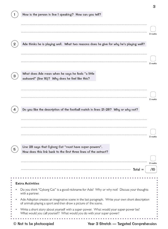 New KS2 English Targeted Question Book: Challenging Reading Comprehension - Year 3 Stretch (+ Ans) - Image 5