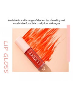 Handaiyan Lip Gloss Jelly Hydrating Moisturizing Long Lasting High Glossy Light Stain Super Shiny Balm Oil Tinted Treatment Lips Glow Glass Shine Makeup Color Bright Lifter Lip Care For Women Girls  - Image 4