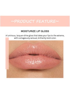 Handaiyan Lip Gloss Jelly Hydrating Moisturizing Long Lasting High Glossy Light Stain Super Shiny Balm Oil Tinted Treatment Lips Glow Glass Shine Makeup Color Bright Lifter Lip Care For Women Girls  - Image 3