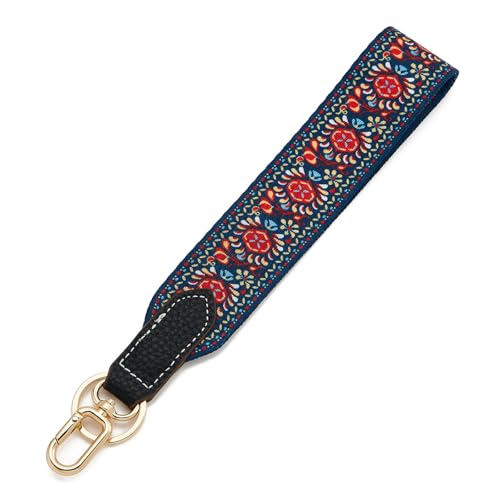 ZOOEASS Wristlet Keychain Strap, Short Lanyard for Keys with Key Ring Wristlet Strap for Wallet Camera ID Badges Card Holder（G-Color1） - Image 1