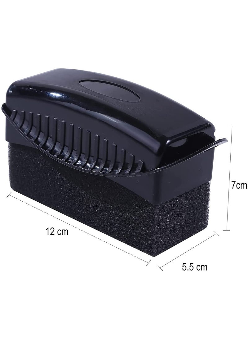 Generic Ergonomic Tire Dressing Applicator Brush Set - 2 PCS Tire Shine Brush with Case, Auto Tyre Cleaning Pad for Tire Gel (Black+Yellow)  - Image 2