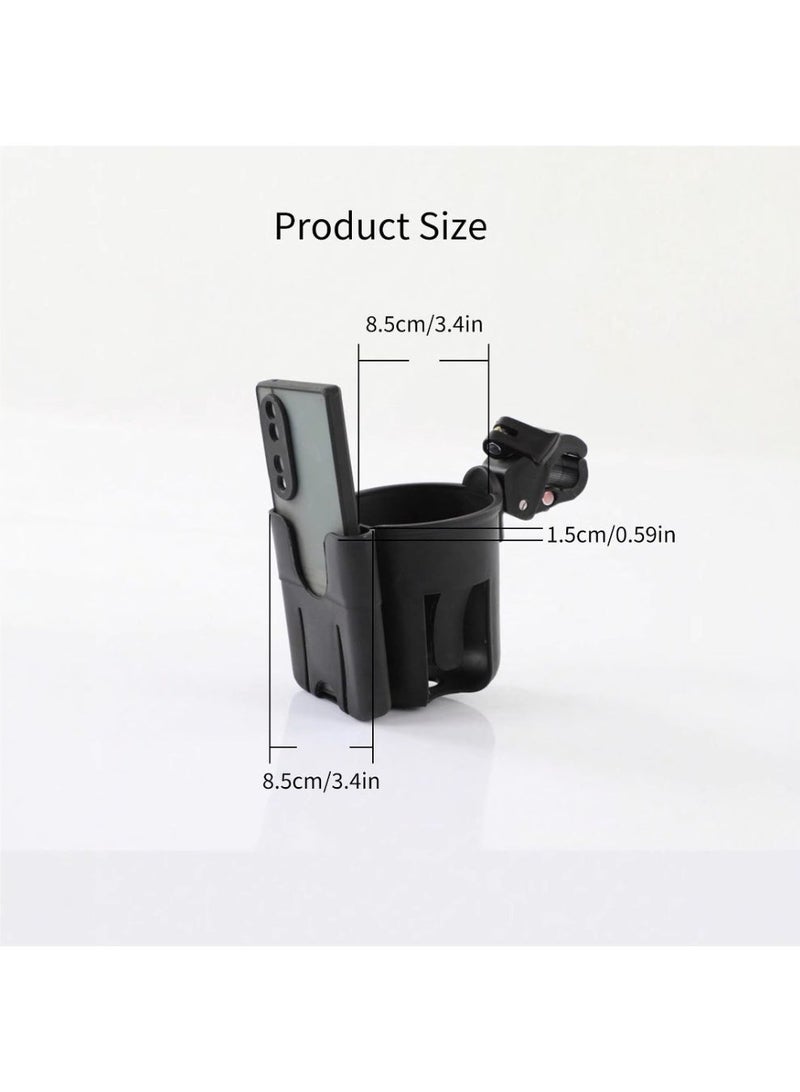 سِيمِير حامل أكواب لعربة الأطفال، حامل أكواب عالمي 2 في 1 لعربة الأطفال مع حامل هاتف - سهل التركيب، مثالي لعربات الأطفال والمشايات، لعربات الأطفال وعربات الدفع والكراسي المتحركة والدراجات وغيرها،  إكسسوارات عربات الأطفال، حامل بلاستيكي متين، منظم عربة الأطفال - Image 3