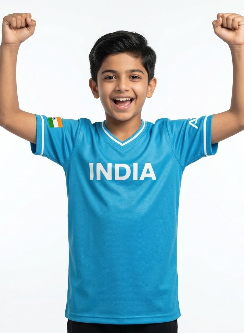 Baseball United India Baseball National Team Kids' Lifestyle V-Neck Jersey - Image 1