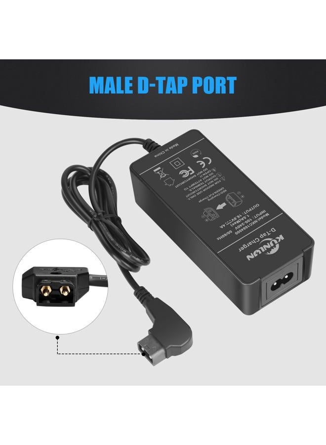 KUNLUN شاحن سريع D-Tap [DC 16.8V/4A] مع كابل D Tap لشاحن بطارية V-Mount/V Lock/Gold Mount، لبطاريات Sony BP-U65 BP-U68 HDW-800P HDW-F900R PDW-680 PDW-850 DSR-650P PMW-F5 - Image 4