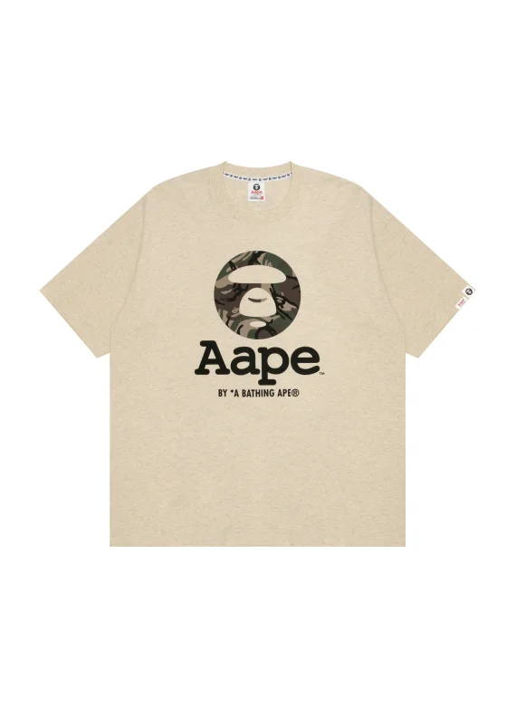 AAPE Camo moonface logo tee