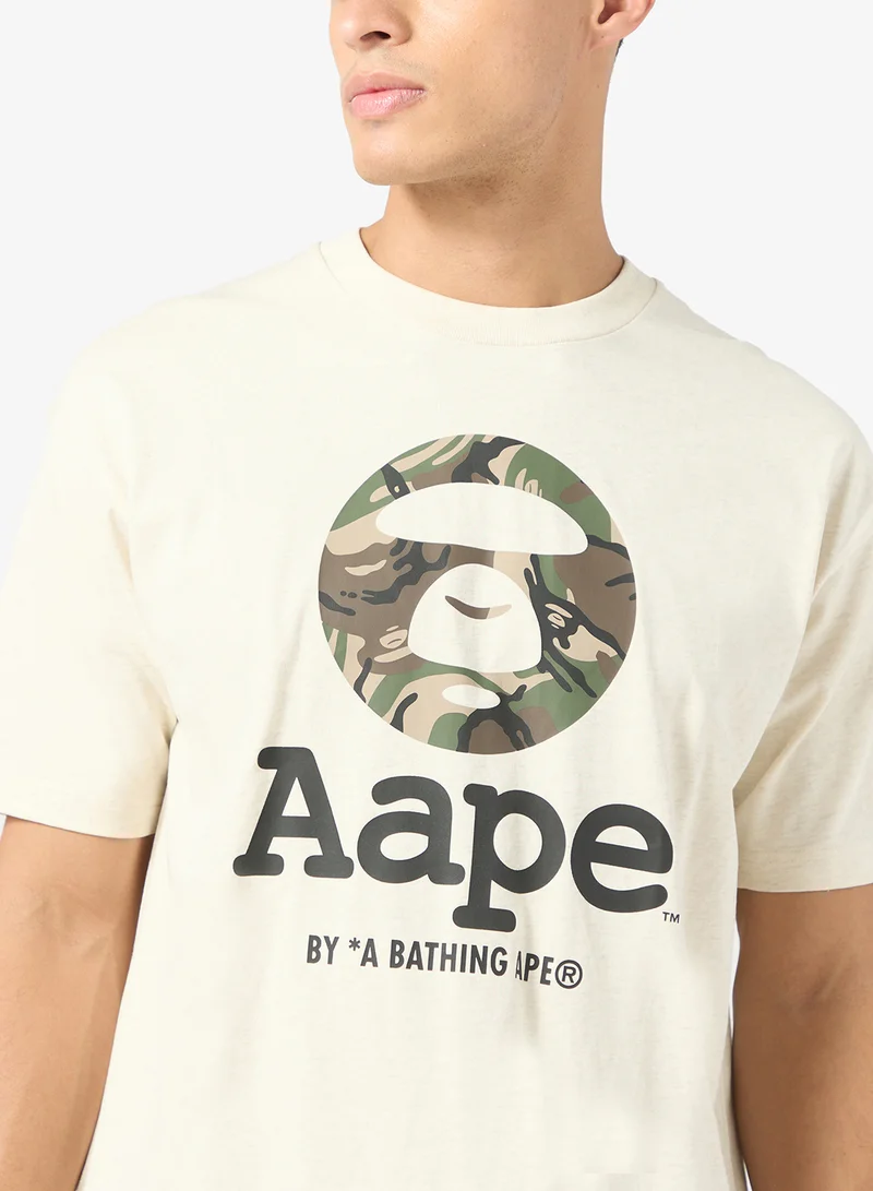 AAPE Camo moonface logo tee