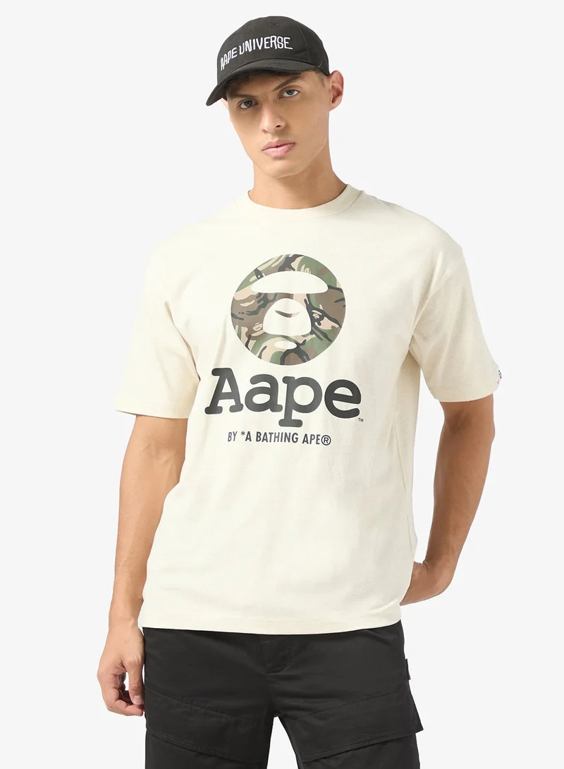 AAPE Camo moonface logo tee