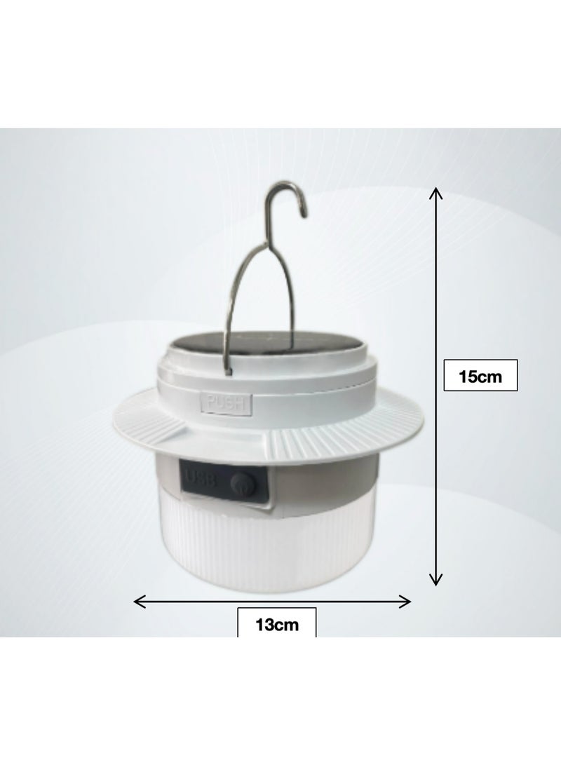 فلتافا فانوس تخييم LED يعمل بالطاقة الشمسية، زر تحكم بلمسة نهائية مصقولة من مادة ABS، قاعدة لمبة شفة، مع بطارية ليثيوم 18650 قابلة لإعادة الشحن للإضاءة في حالات الطوارئ والإضاءة الخارجية - Image 2